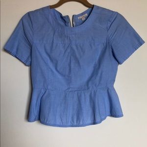 Blue peplum